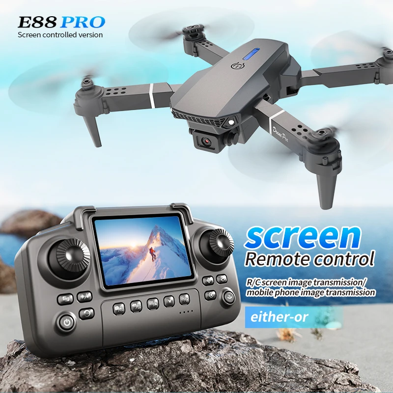 Drone Camera Professional - Профессиональный дрон E88 PRO с экраном,